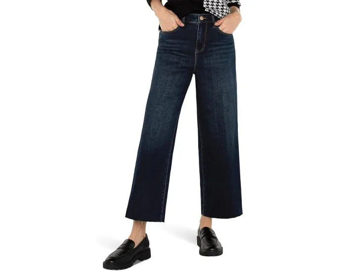 Джинсы Liverpool Los Angeles Stride Crop с широким клешем и завышенной талией
