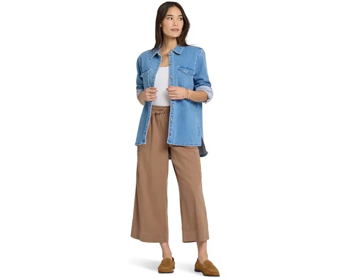 Брюки карго NYDJ Whitney в цвете Toasted Coconut с завязками на талии