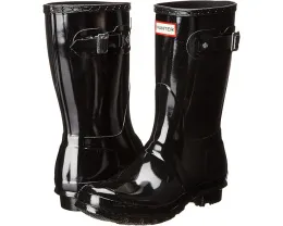 Резиновые сапоги Hunter Original Short Gloss укороченные с декором