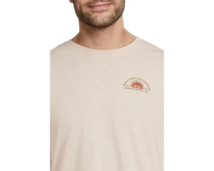 Футболка Hurley Sunshine Slub с длинным рукавом и позитивным принтом