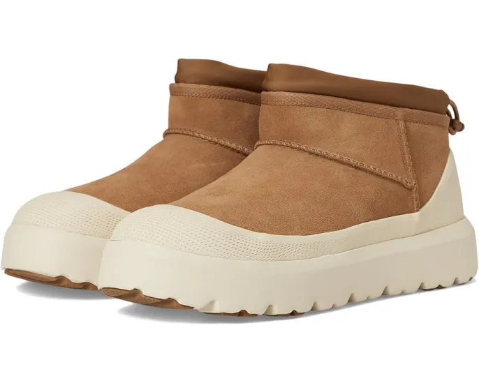 Угги UGG Classic Ultra Mini Weather Hybrid с водонепроницаемой замшей и подошвой Spider Rubber