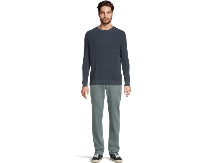 Свитер Faherty Sunwashed Crewneck из органического хлопка с вафельной вязкой