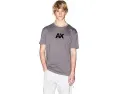 Хлопковая футболка Armani Exchange с логотипом и прямым подолом