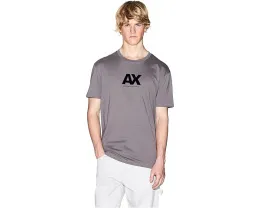 Хлопковая футболка Armani Exchange с логотипом и прямым подолом