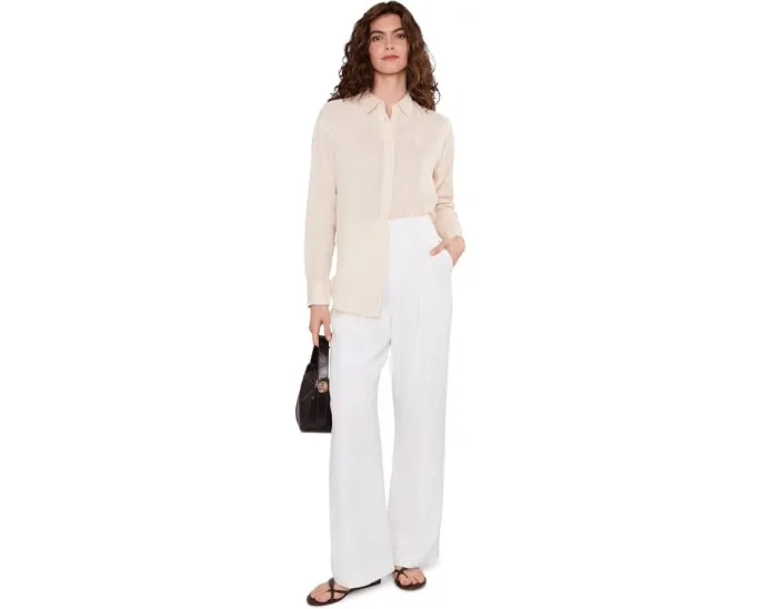Свободная льняная рубашка Lauren Ralph Lauren из маскарпоне