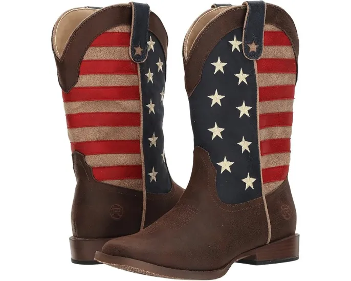 Детские ковбойские сапоги Roper Kids American Patriot с флагом США для старших детей