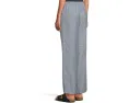 Полосковые брюки L.L.Bean Premium Linen Breezy с поясом на резинке и прямым кроем