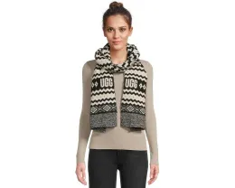 Шарф Uggisle с узором фэр-айл и объемной вязкой UGG