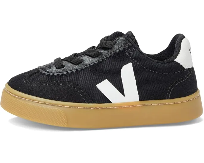 Детские кроссовки VEJA Small Volley Canvas из органического хлопка с круглым носком