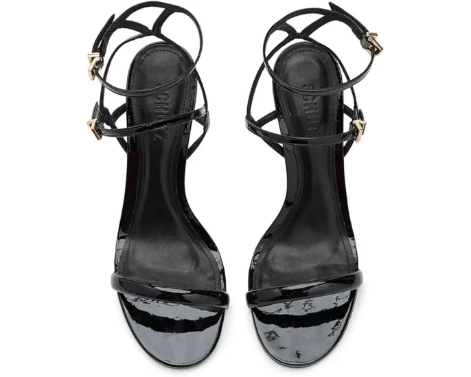 Босоножки-лодочки Schutz Carly на каблуке из лакированной кожи