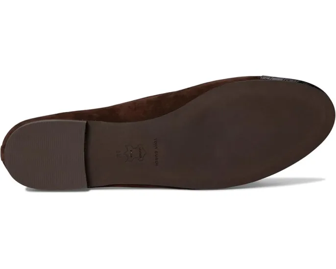 Балетки Tory Burch Cap Toe с бантом и контрастным мыском