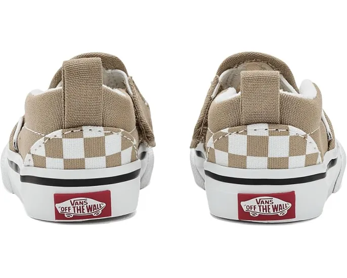 Детские кеды Vans Slip-On V клетчатые без шнуровки