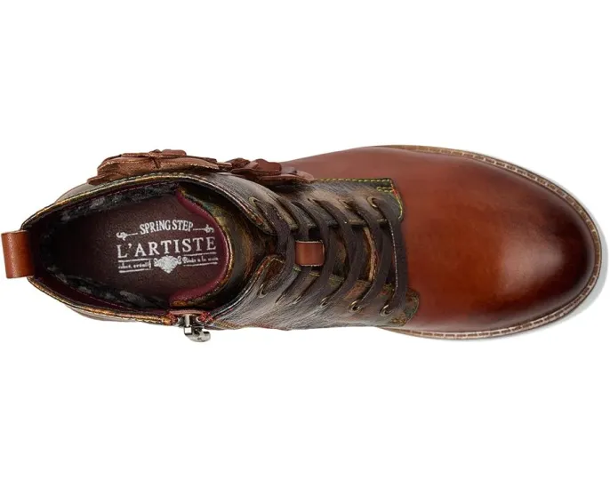 Ботильоны L'Artiste by Spring Step Martinela с цветочными аппликациями и шнуровкой