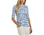 Paisley Stretch Cotton Boatneck Tee