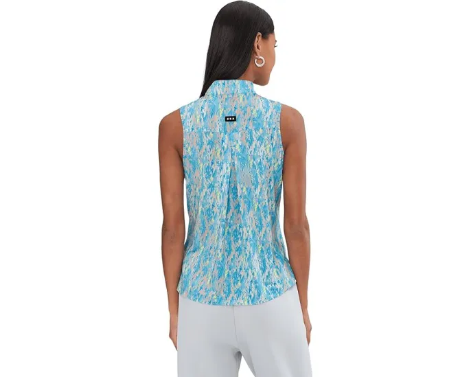 Безрукавное поло Jamie Sadock с принтом Fingerpaint и застежкой-молнией