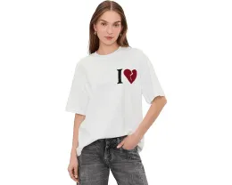Футболка AllSaints Lover Etta Tee оверсайз с деталями в виде сердца