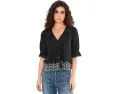 Блуза Madewell с рюшами и рукавами фонариками на пуговицах