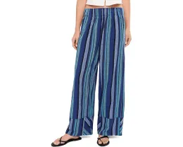 Свободные брюки Day's End Free People из льна с полоской на резинке