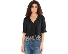 Блуза Madewell с рюшами и рукавами фонариками на пуговицах