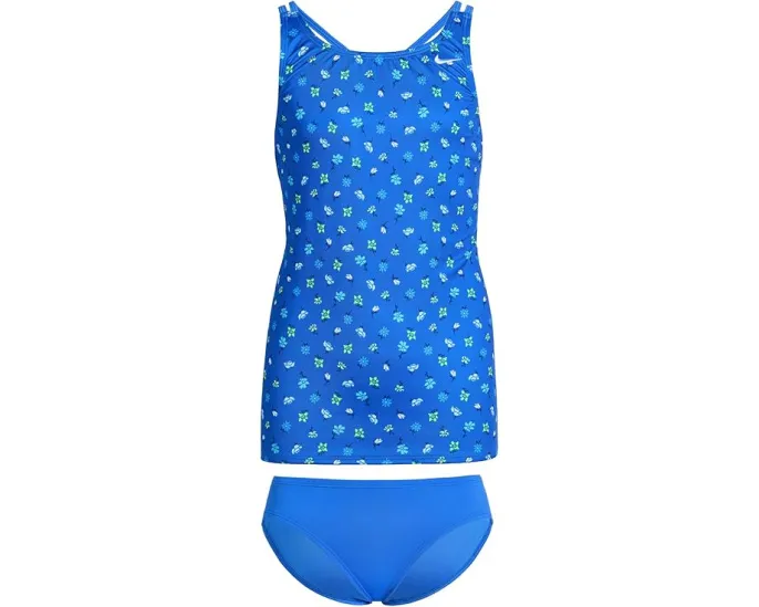 Nike Kids Комплект танкини Crafted Blooms с перекрестными лямками и сплошной подкладкой
