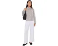 Жакет Petite из полосатого органического льна с классическим воротником Eileen Fisher