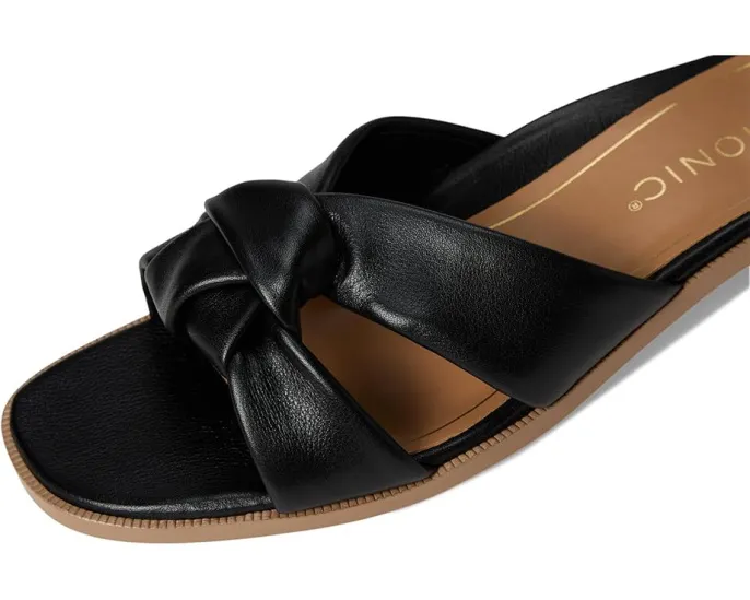 Сланцы VIONIC Mabel с узлом из кожи и каблуком