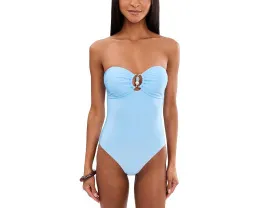 Цельный купальник-бандо Palermo с кольцом от Seafolly и боковыми косточками