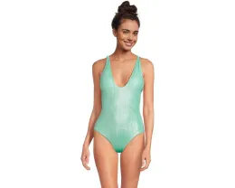 Цельный купальник BECCA с узлом и текстурой оригами