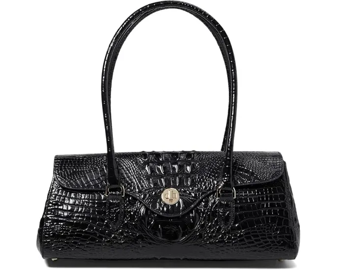 Сумка Brahmin Dayan из кожи с крокодиловым тиснением и магнитной застежкой