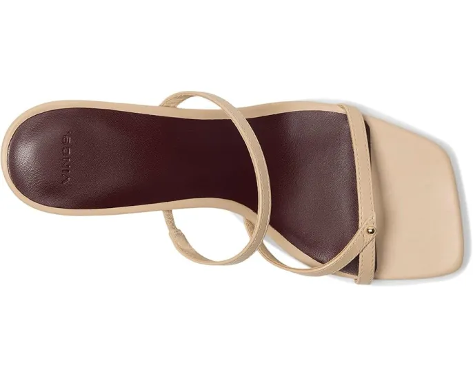 Сандалии Vince Ona с тонкими кожаными ремешками и квадратным носком