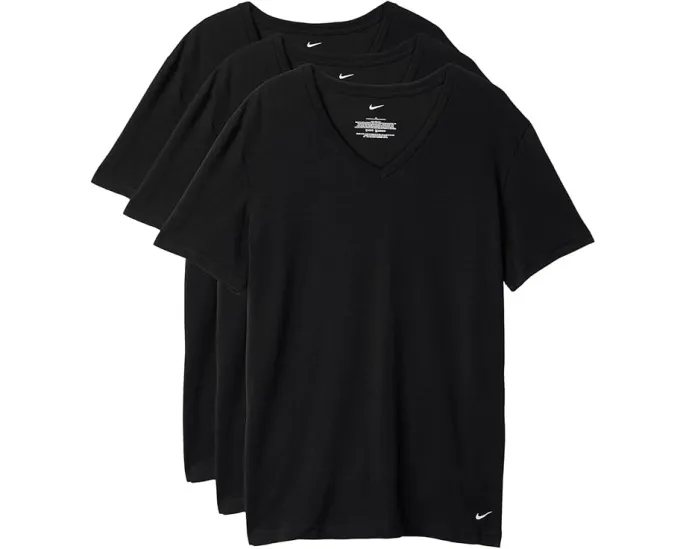 Nike All Day Cotton Stretch футболка с V-образным вырезом 2 шт с технологией Dri-FIT
