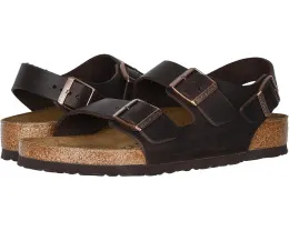 Birkenstock Сандалии Milano из промасленной кожи с открытым носком