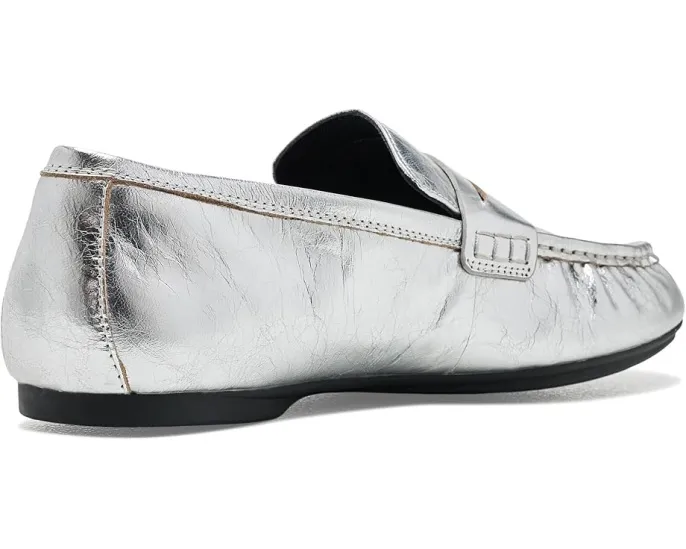 Лоферы FitFlop Delicato из жатой металлизированной кожи