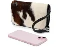 Клатч-кроссбоди AllSaints Maeve Cow из кожи с принтом под змею