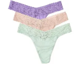 Трусы слипы Supima Cotton Original Rise с кружевом 3 шт от Hanky Panky
