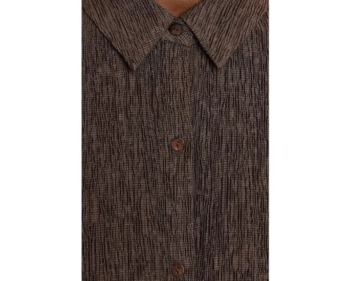 Рубашка Woven Plisse с воротником классического кроя Eileen Fisher