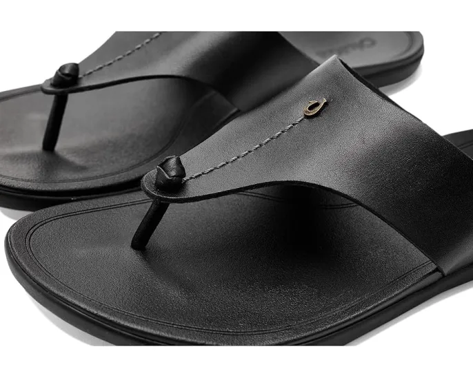 Кожаные сандалии Ho'opio Mele с узлом на перемычке и поддержкой от OluKai