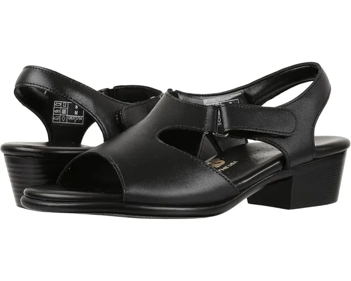 Сандалии SAS Suntimer на удобном каблуке с открытым носком и регулируемой застежкой