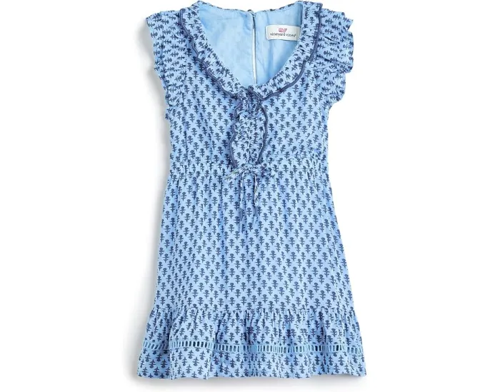 Платье Thalia с рюшами от Vineyard Vines для детей