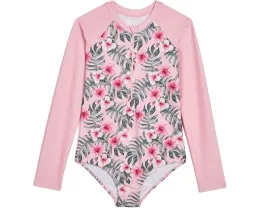 Deux par Deux купальник слитный Hibiscus с принтом гибискус