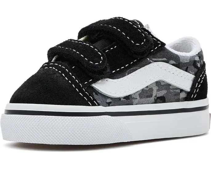 Vans Old Skool V кроссовки для малышей с двойной липучкой