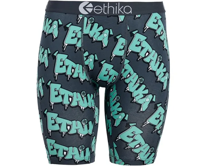 Трусы ethika Drip Wave с эффектом волны, яркий бирюзовый