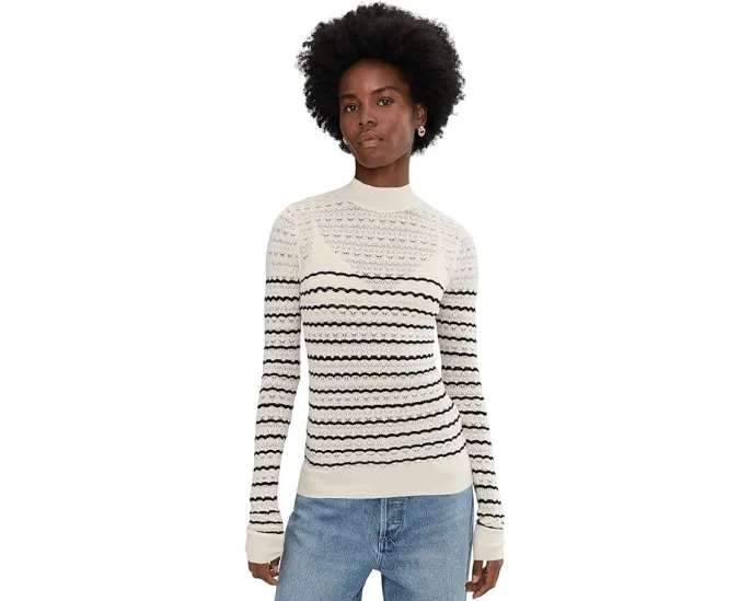 Длинный топ Sanctuary Forever Striped с высоким воротником и полоской