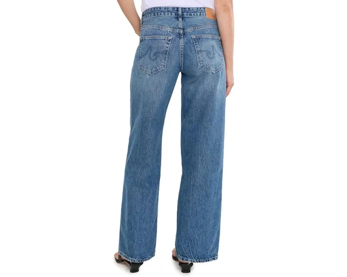 Джинсы AG Jeans Adria Low Rise Baggy Wide Leg в цвете Reserva свободного кроя