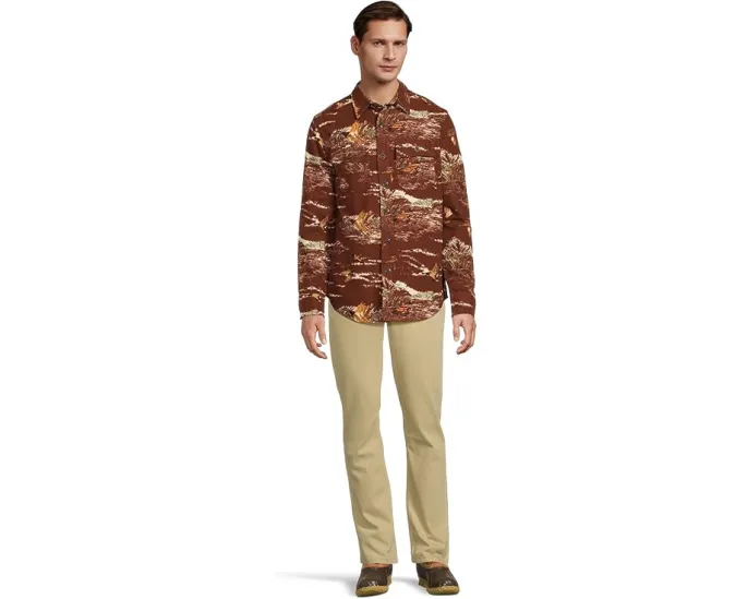 Рубашка L.L.Bean Signature 1933 из замши с длинным рукавом и узором классического кроя