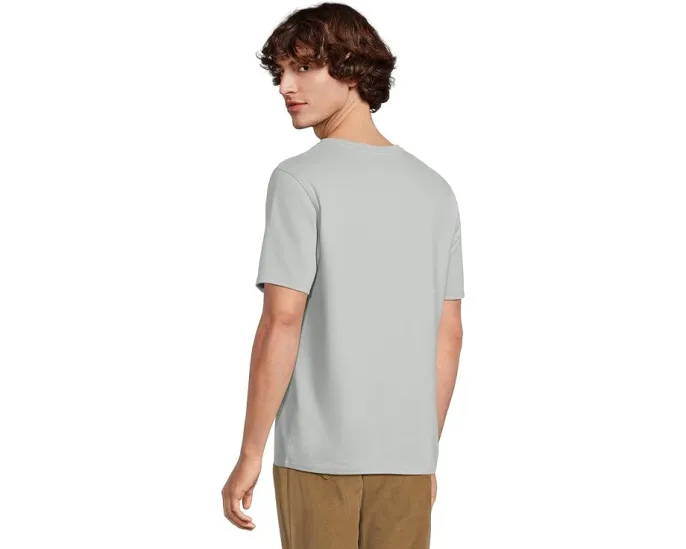 Футболка Vince Short Sleeve Crew из пима-хлопка с рельефным узором