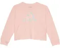 Футболка Adidas с длинным рукавом и укороченным кроем для детей