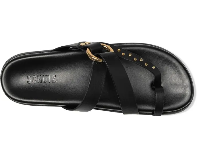 Босоножки Schutz Aveline Sporty с круглым носком и золотым декором