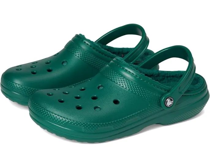 Классические утепленные кроксы Crocs с искусственным мехом и регулируемым ремешком