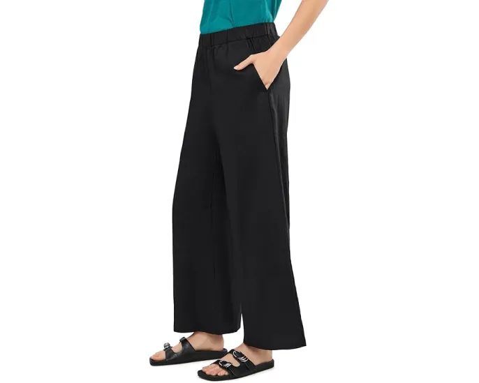 Широкие брюки Eileen Fisher из органического льна длиной до щиколотки